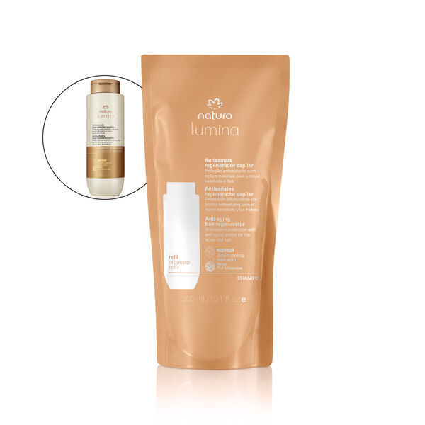 Natura - Lumina - Antissinais Regenerador - Refil Shampoo de Tratamento 300Ml