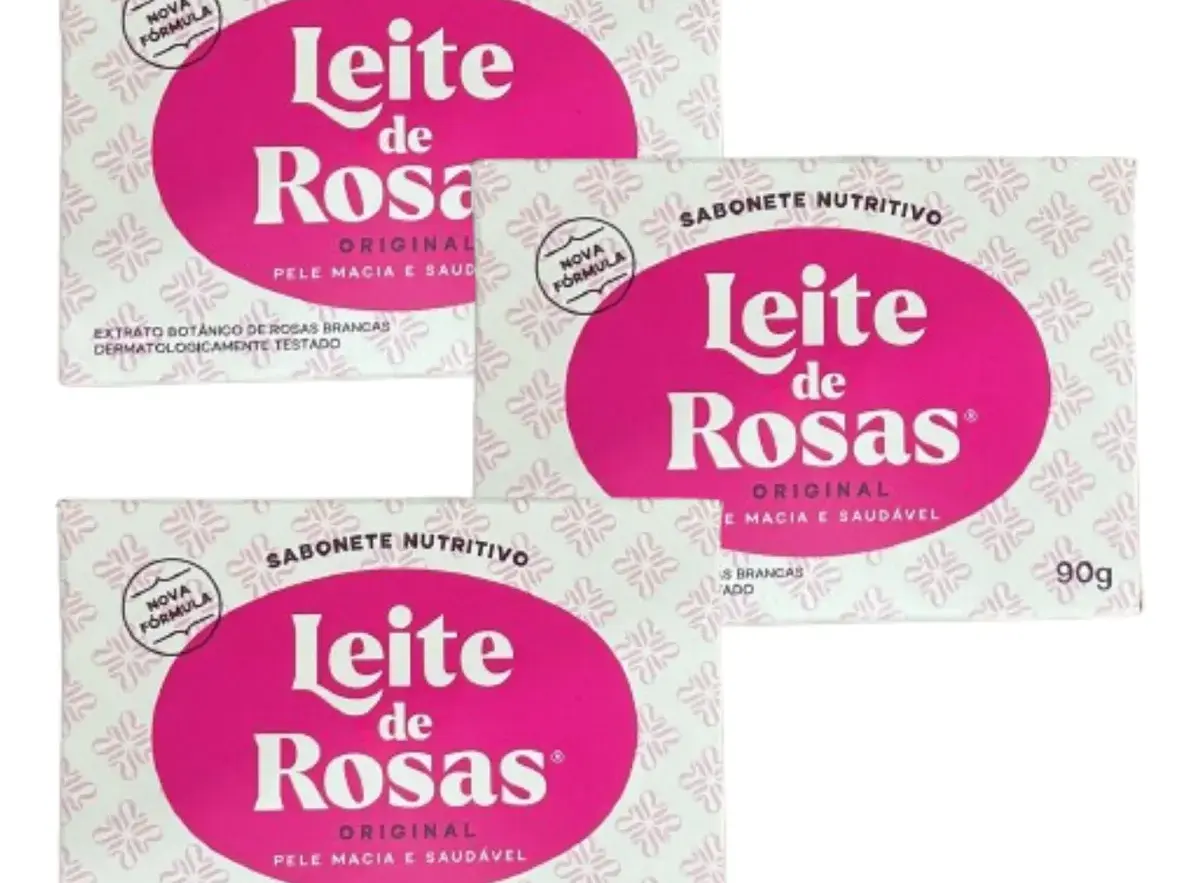 Leite de Rosas - Tradicional - Kit de Sabonetes em Barra (3 x 90Gr) - (3x 3.2Oz)