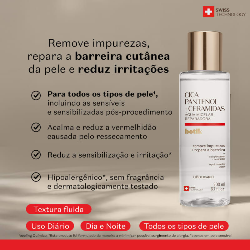Thumbnail: Boticario - Botik - Cica Pantenol e Ceramidas - Agua Micelar Reparadora 200Ml