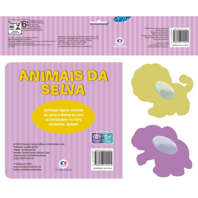 Thumbnail: Livro de Banho: Animais da Selva - Ciranda Cultural (Em Portugues do Brasil)