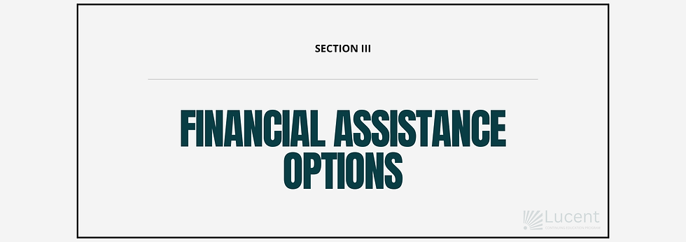This sample slide for the Discussing Patient Balances and Financing Options session is a visual of a section header slide of the session presentation.