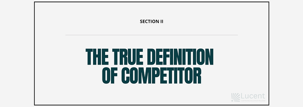 This sample slide for the Completing a Market Evaluation session is a visual of a section header slide of the session presentation.