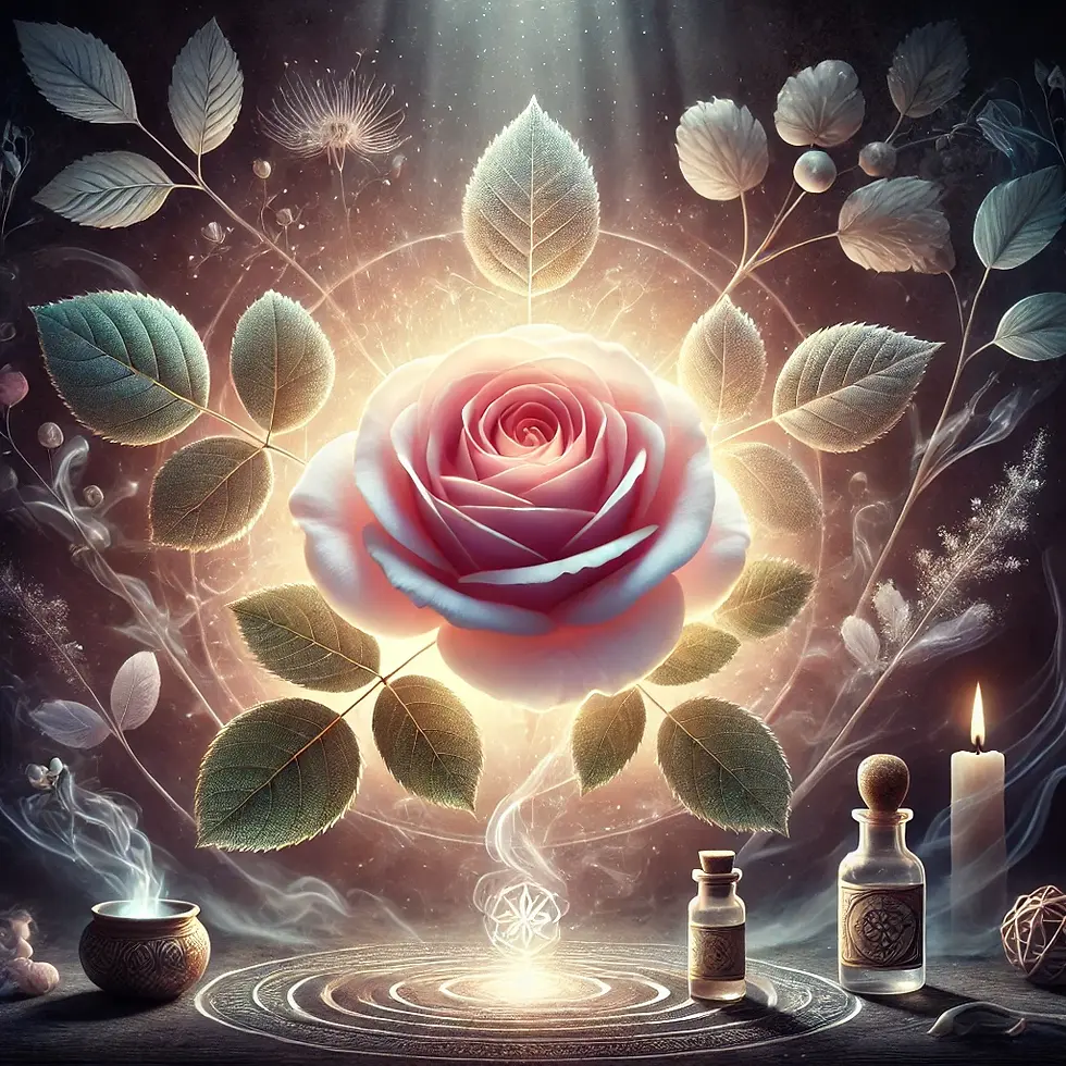 The rose signifies something sacred and divine — the Sacred Feminine.