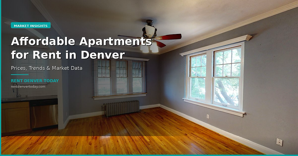 How to Find Affordable Apartments for Rent in Denver: Rent Prices, Market Trends, and Where to Look