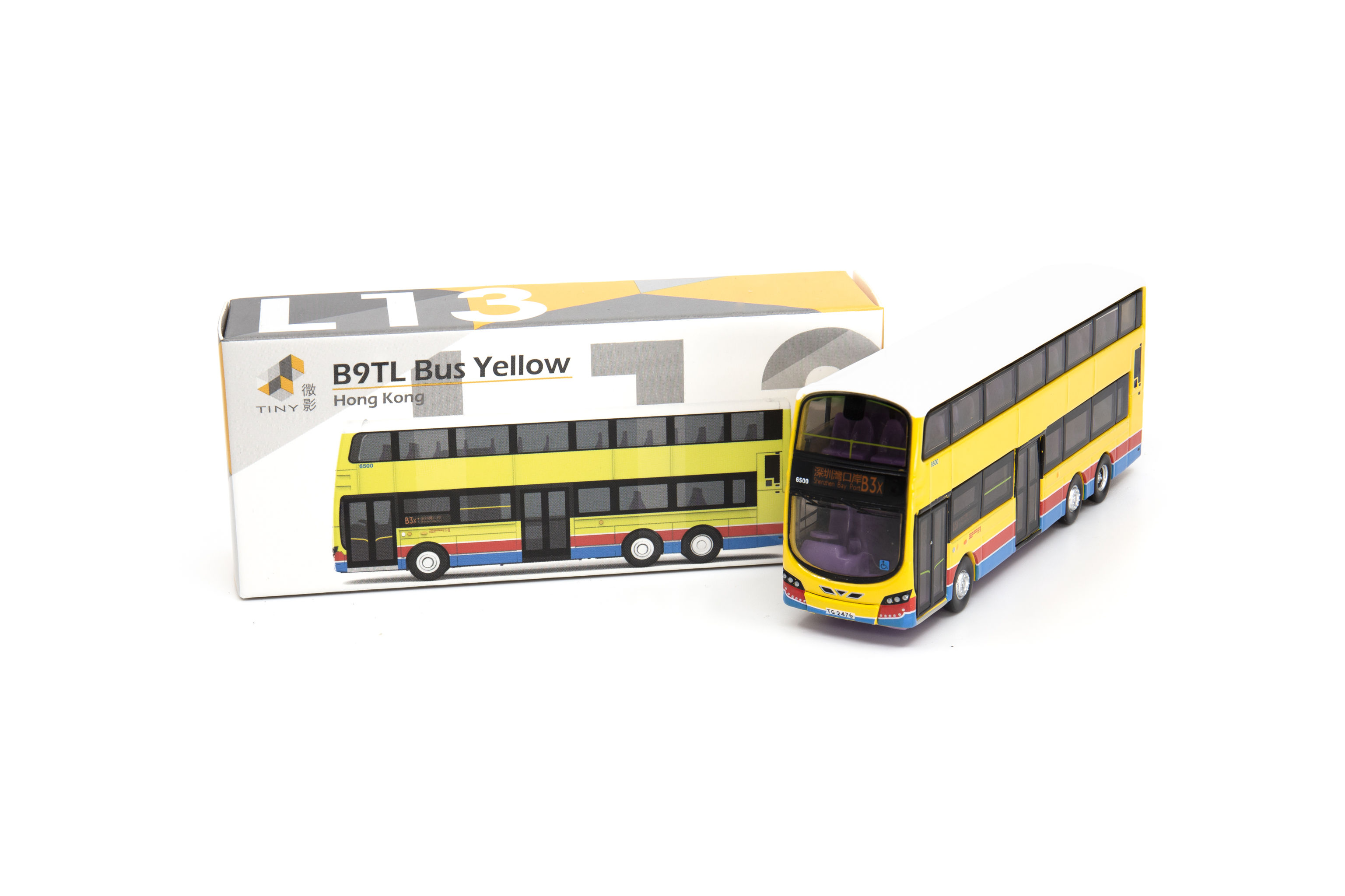 Tiny City L13 香港 二階建てバス ボルボ B9TL イエロー