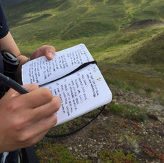 Taking notes in the tundra