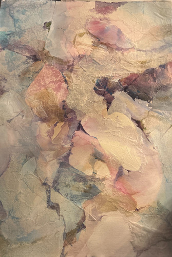 Making Collage Using Rice Rice Paper Collage | Pat W. Kochan Fine Art