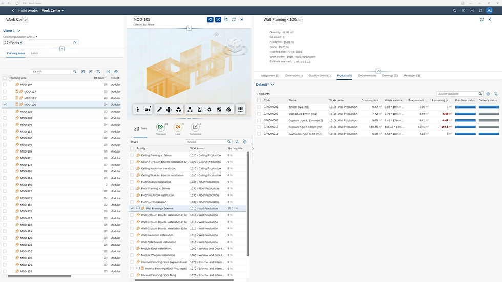 build.works Execute - Work Tasks and Information