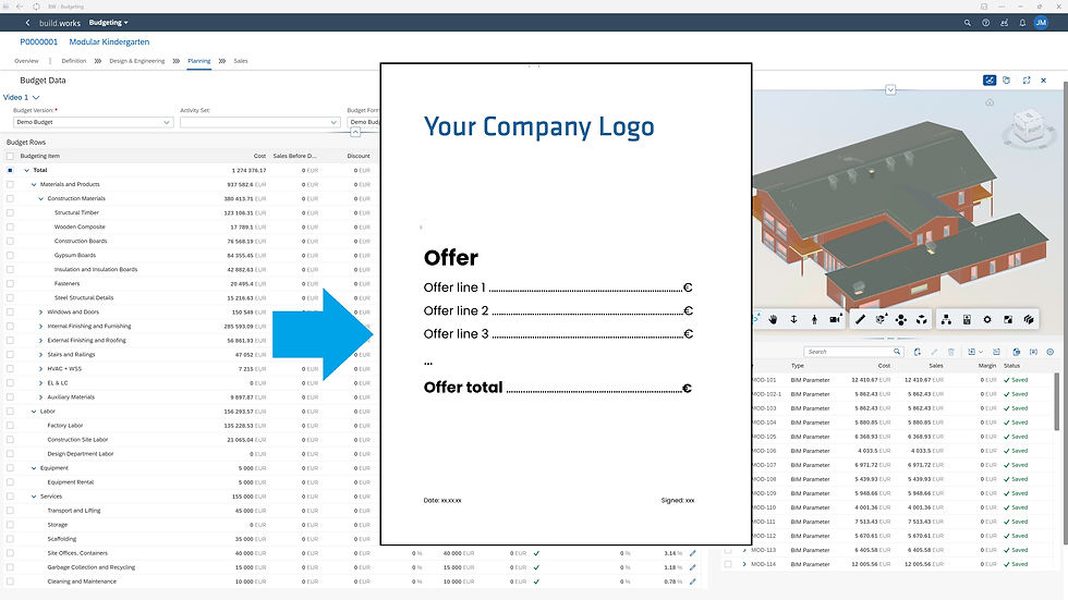 build.works Plan - Template-based Quotations