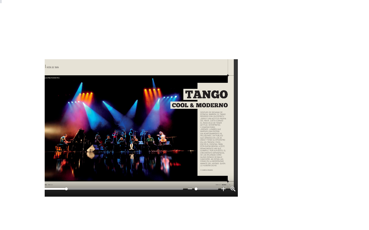 Nota de tapa // TANGO, COOL & MODERNO