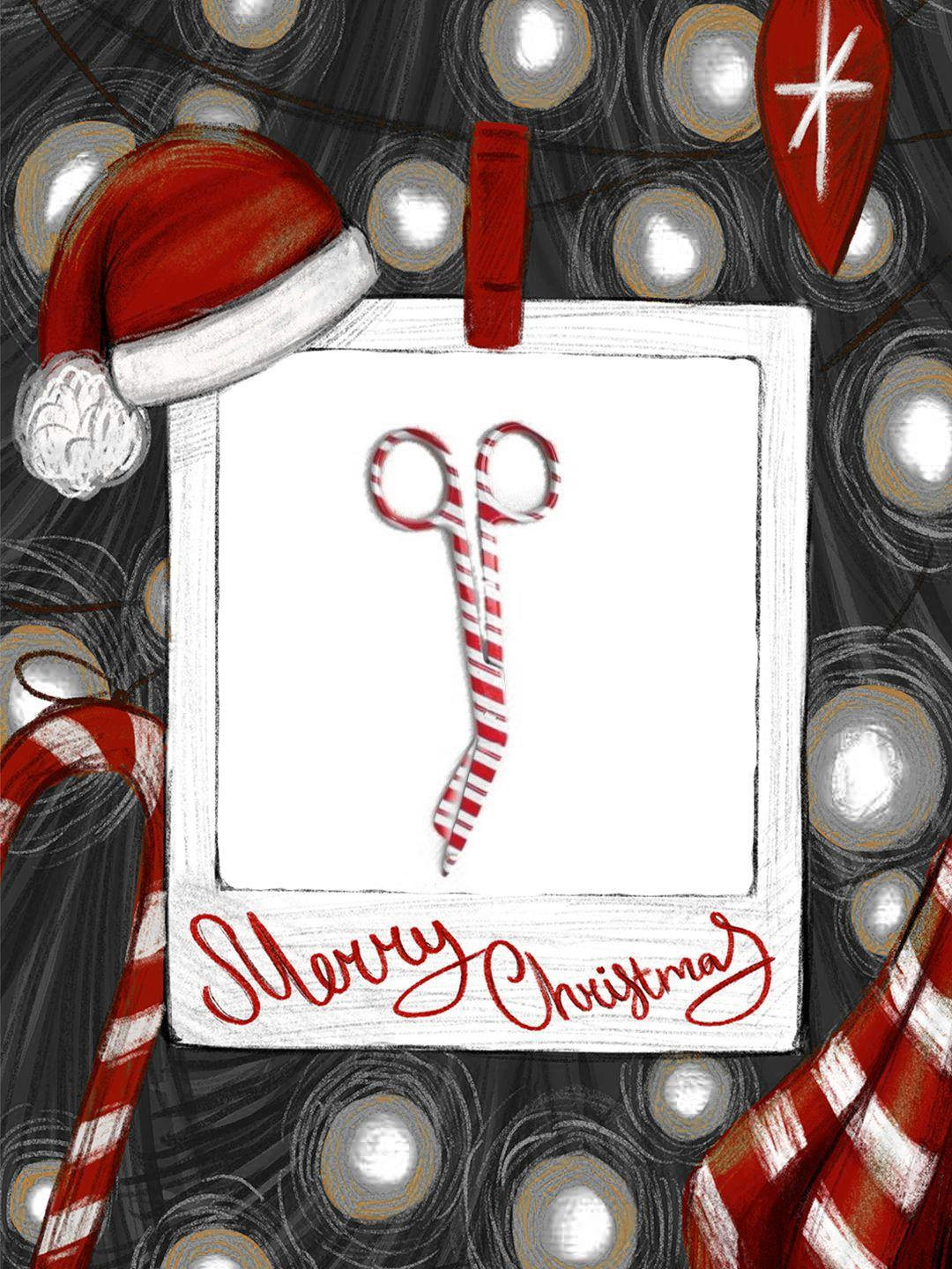 Candy Cane 5 5" scissors🍭🎄 Vettechstuff