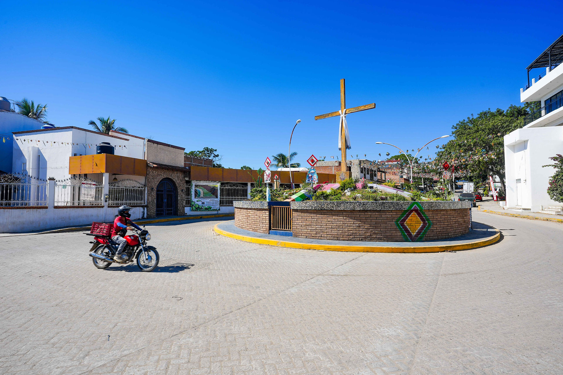 The cross at La Cruz de Huanacaxtle Nayarit Mexico
