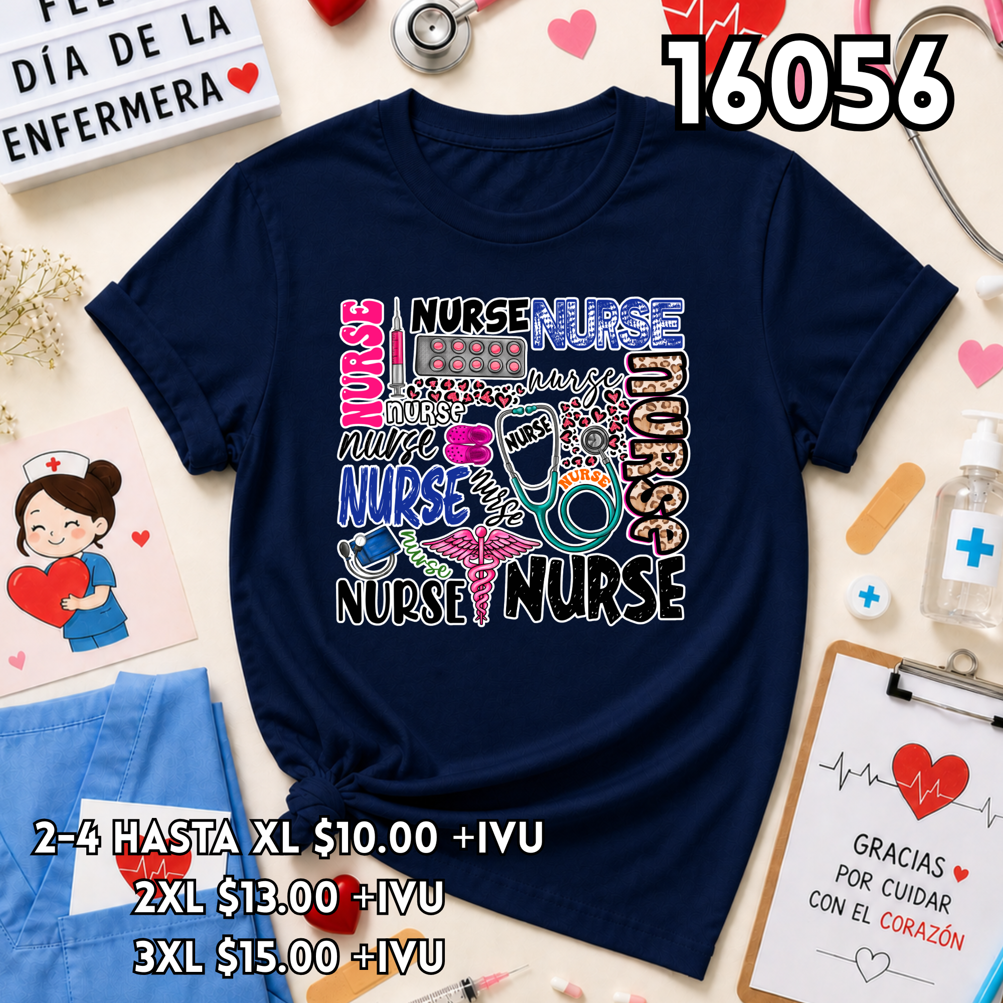 Collage Nurse Enfermera #16056