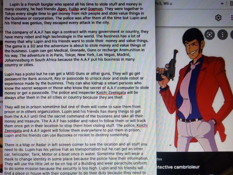 Lupin 3rd : Thief in the city.....