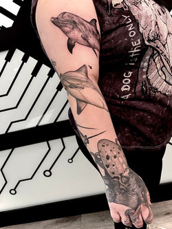 Marine Life Realism, Black and Grey