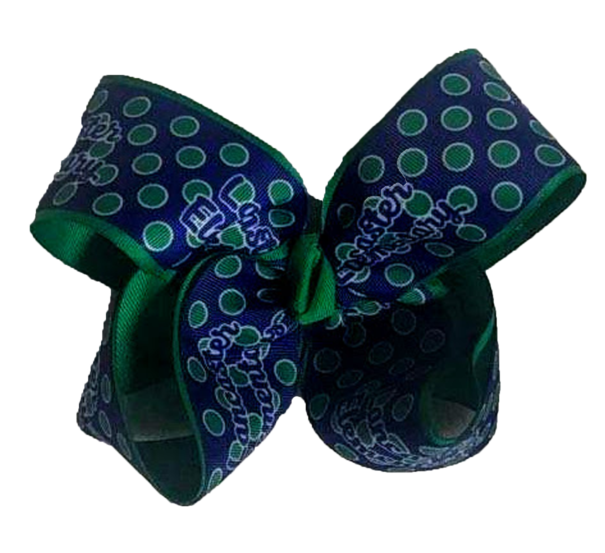 Bow on Barrette- Polka Dots