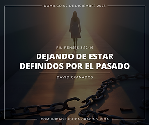 DEJANDO DE ESTAR DEFINIDOS POR EL PECADO