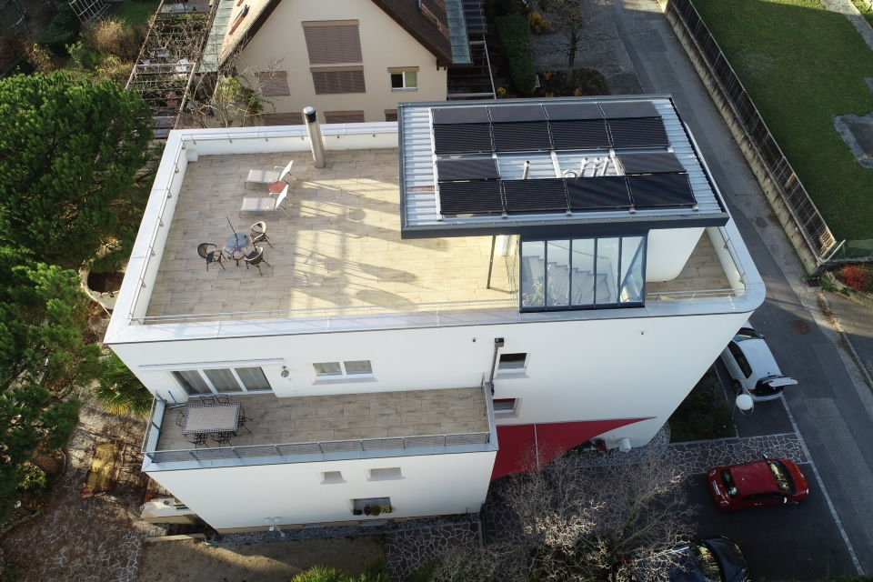La terrasse vue du ciel