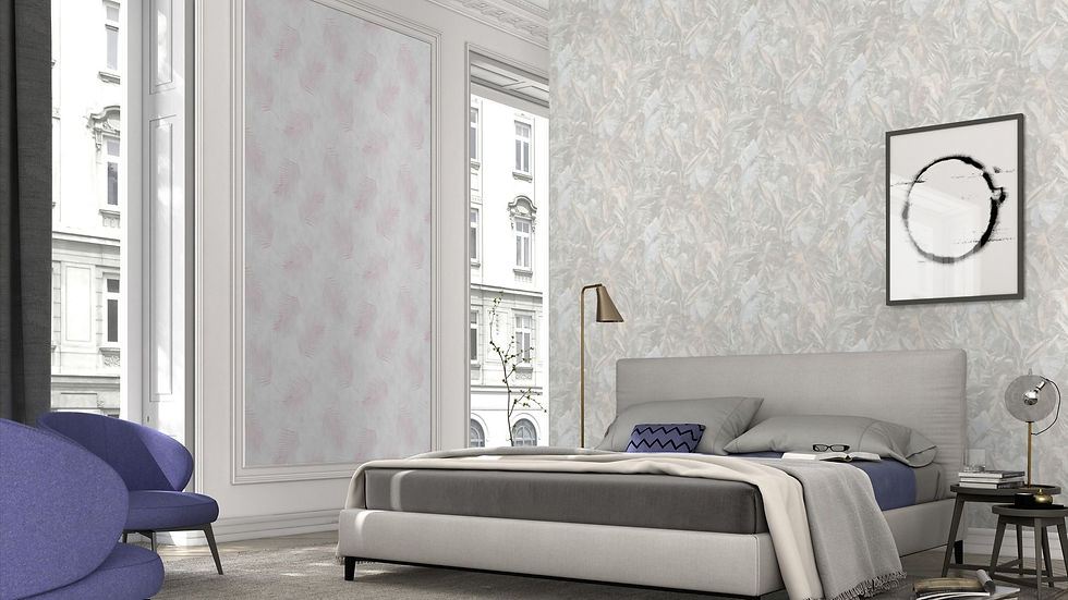 Thumbnail: Instawalls II bloemen zilver / grijs