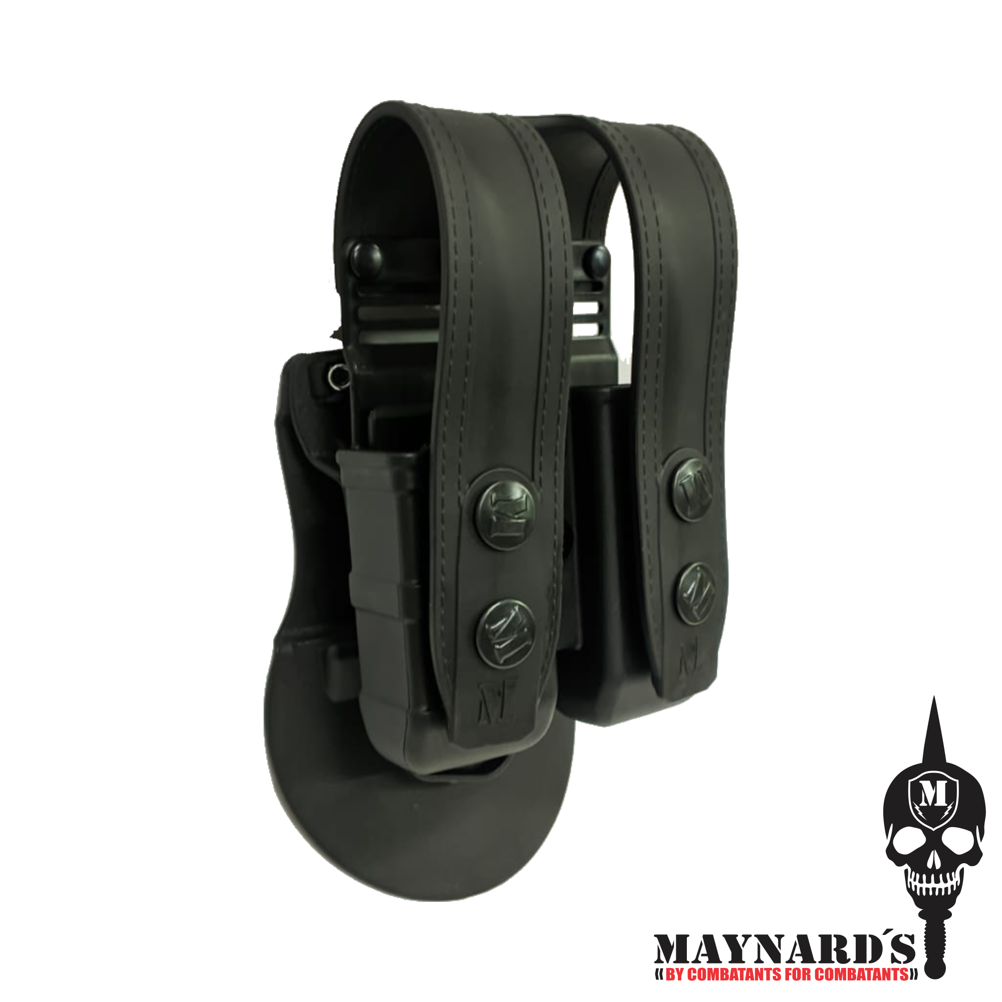 Porta Carregador Duplo Paddle com tampa - PRETO