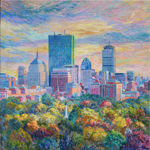 Boston autumn painting