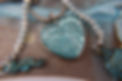 Turquoise Mermaid Scale Heart Shaped Necklace