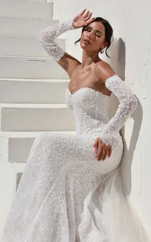 Martina Liana 1860 wedding dress showcased at J. Major's Charlotte NC