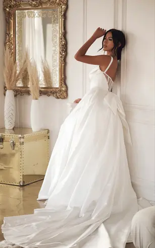Martina Liana 1766 wedding dress showcased at J. Major's Charlotte NC