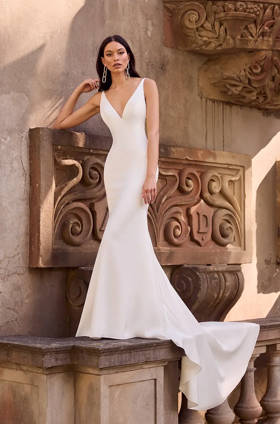 Sleek, body-skimming second skin wedding dress