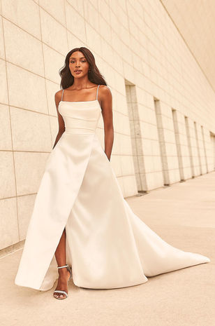 Paloma Blanca wedding dress 4987 showcased at J. Major's Charlotte NC
