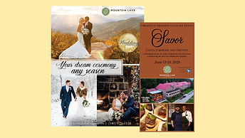 VA Living wedding advertisement, and Garden & Gun Savor advertisement