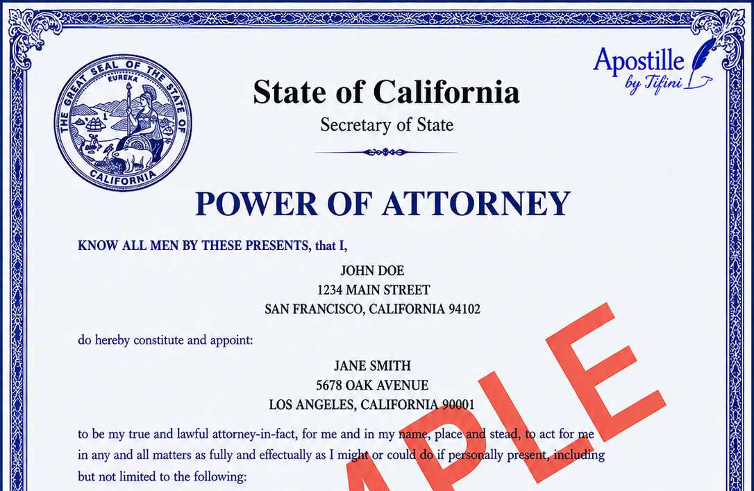 sample image of a power of attorney