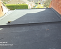 Felt covering applied over a garage roof