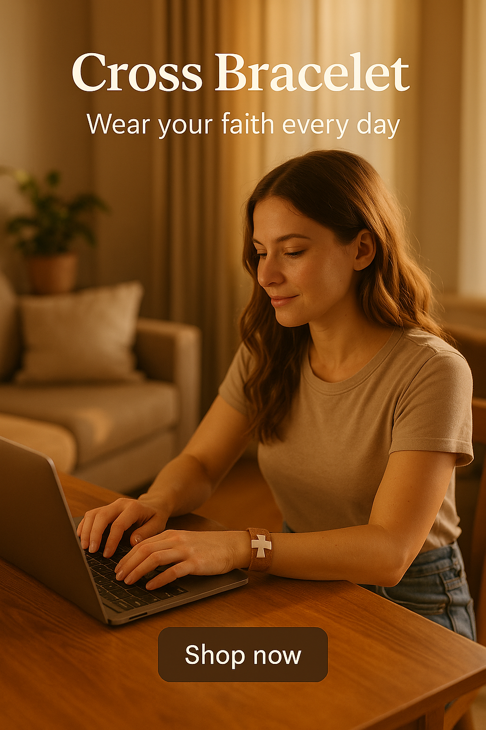 Cross Bracelet (cork band)