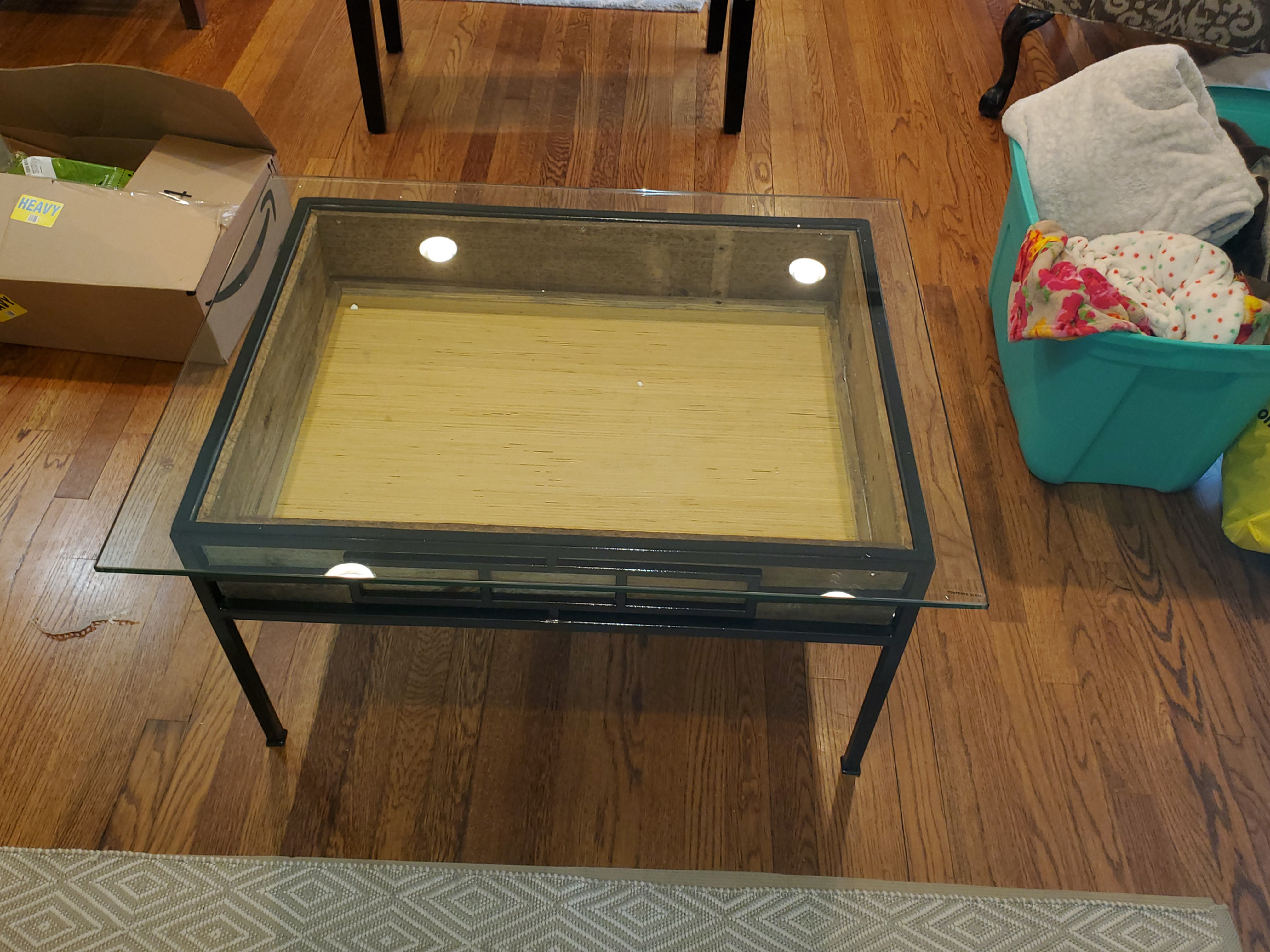 Glass Top Display Table
