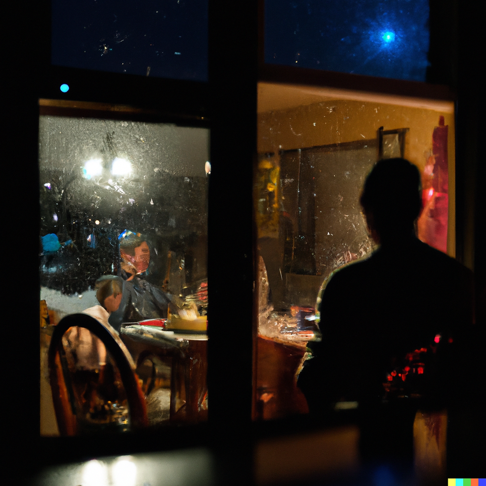 watching family without him