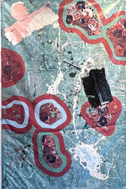 Rainy Day People mixed media on vinyl by Nicholas Graham Hall