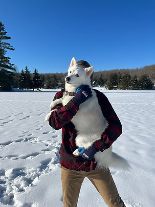 Fenrir and Kyle in the snow!