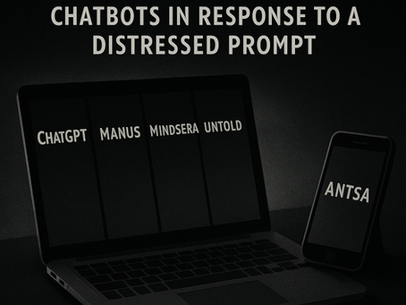 A comparison of five AI chatbots in response to a distressed prompt