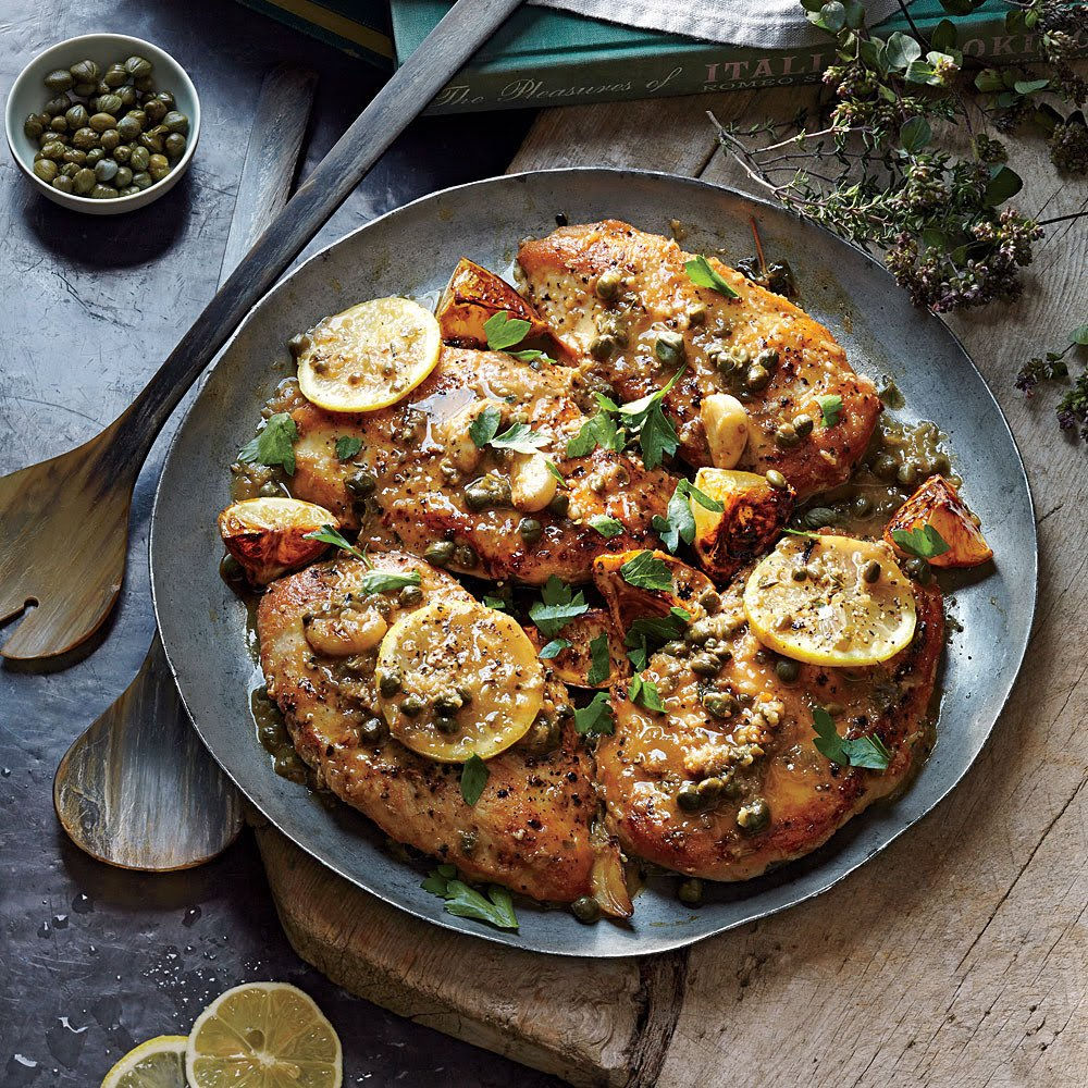 Charred Lemon Chicken Piccata (331Kcal)