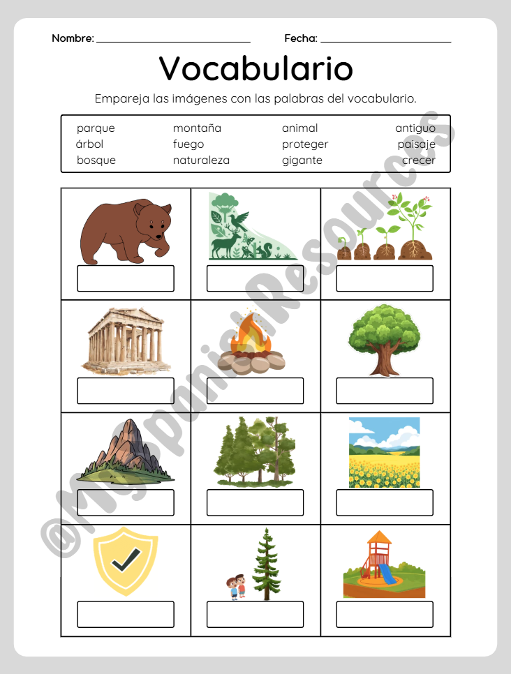 Earth Day | Parque Nacional Sequoia | Comprensión + Vocab