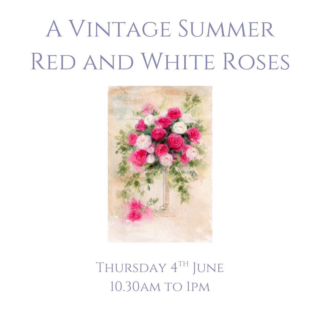 A Vintage Summer in Bloom - Red and White Roses