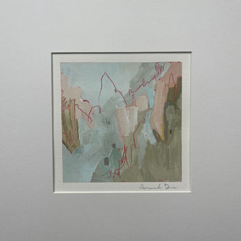 small original abstract art painting on paper for sale 
