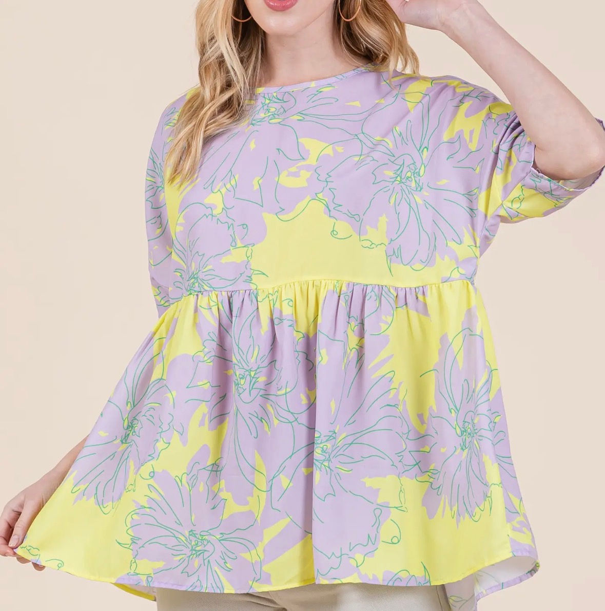 Purple/Lime Top