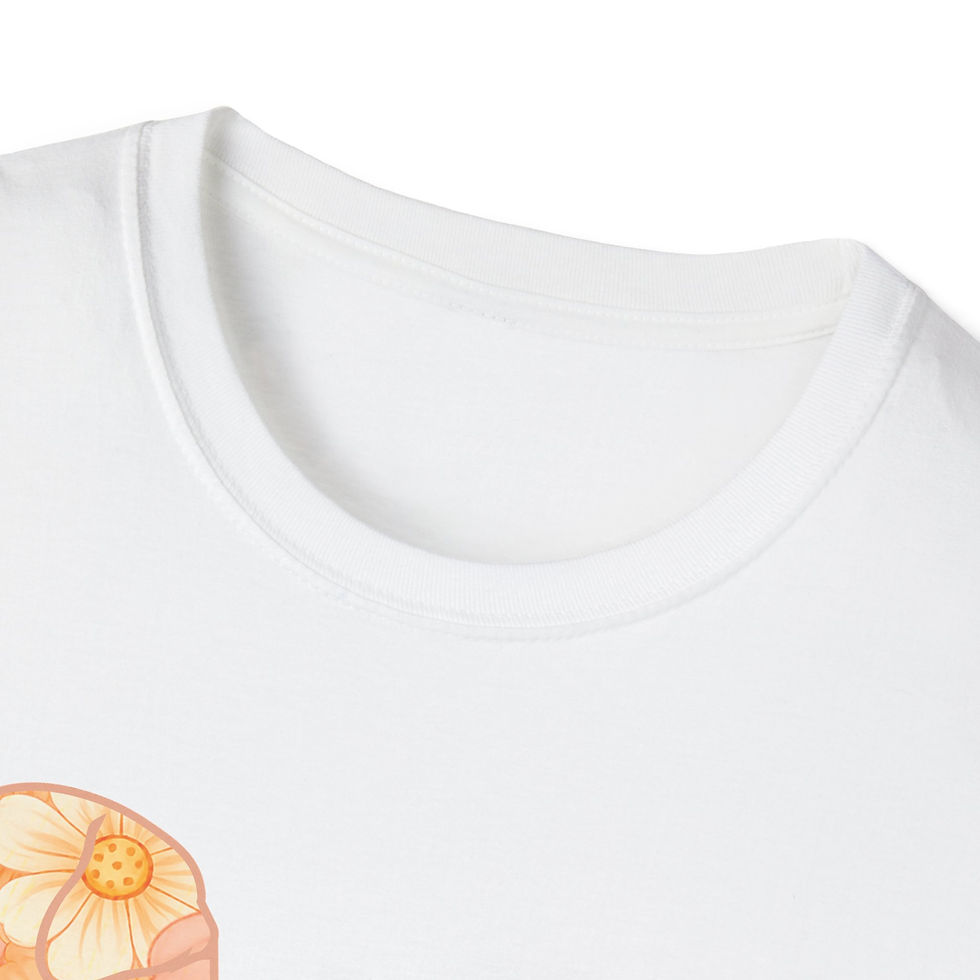 Thumbnail: Dog Peach Floral Silhouette in Original Line Art with soft botanical flower details..