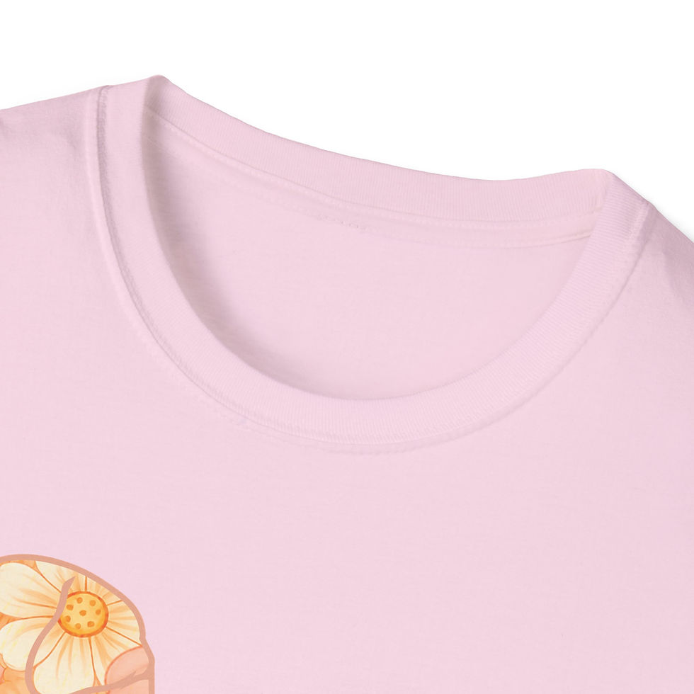 Thumbnail: Dog Peach Floral Silhouette in Original Line Art with soft botanical flower details..