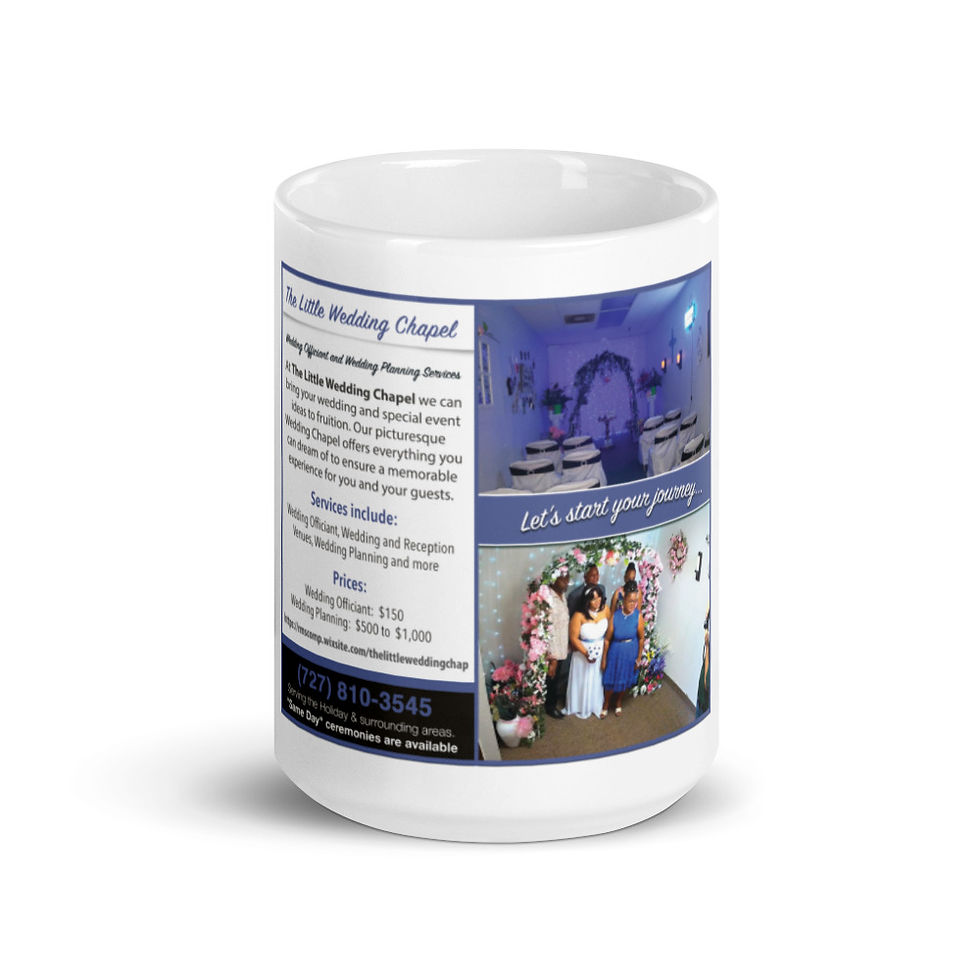 Thumbnail: White glossy mug- Little Wedding Chapel