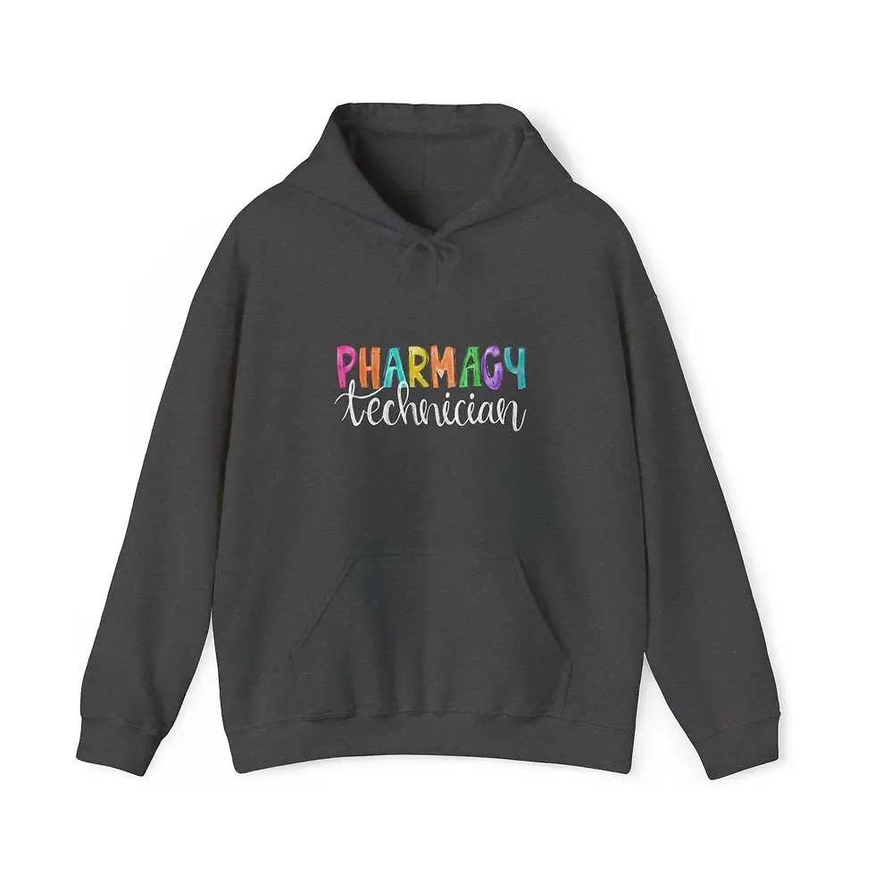 Thumbnail: Colorful Pharmacy Technician Hoodie, Unisex Pharmacy Tech Sweatshirt