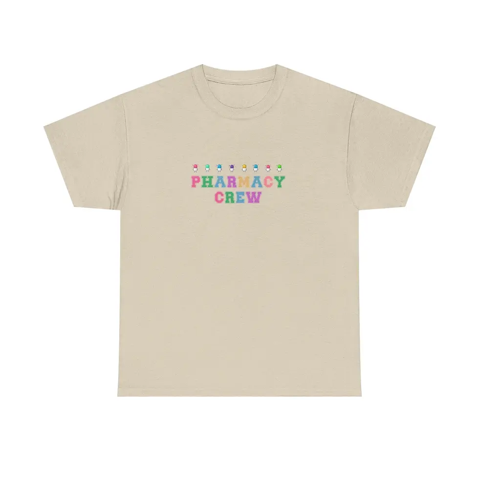 Thumbnail: Pharmacy Crew T-Shirt | Colorful Script, Pharmacy Shirt
