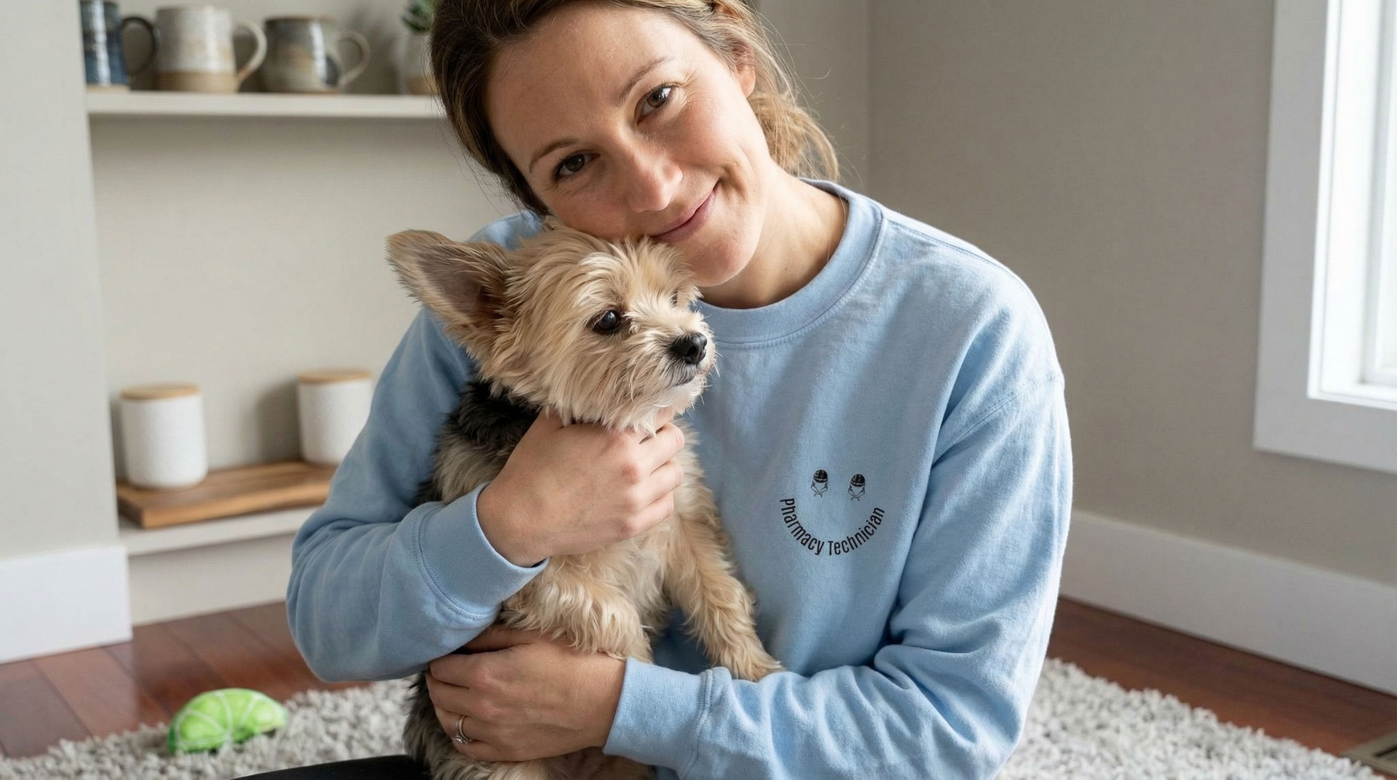 Smilely Face Sweatshirt | Light Shirt, Dark Logo \ Happy Face Pharmacy 